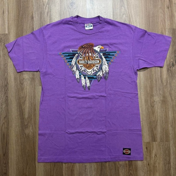 Vintage Harley Davidson Rocky Mountain Purple T Shirt Mens Size‎ XL